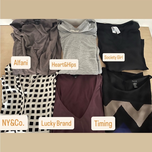 Timing Tops - Lucky brand Timing NY&Co Alfani tops sweater lot L XL